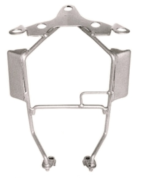 SUPORTE FAROL E INSTRUMENTOS P/HONDA TITAN-150 SPORT 2005_2008 - PRATA